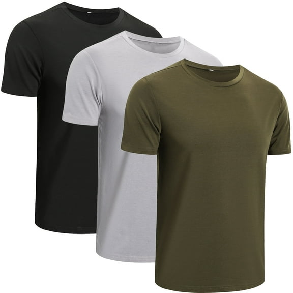 Running Top Men Casual Shirts Workout Plain Gym Moisture Wicking Active Athletic Short Sleeve T-Shirts