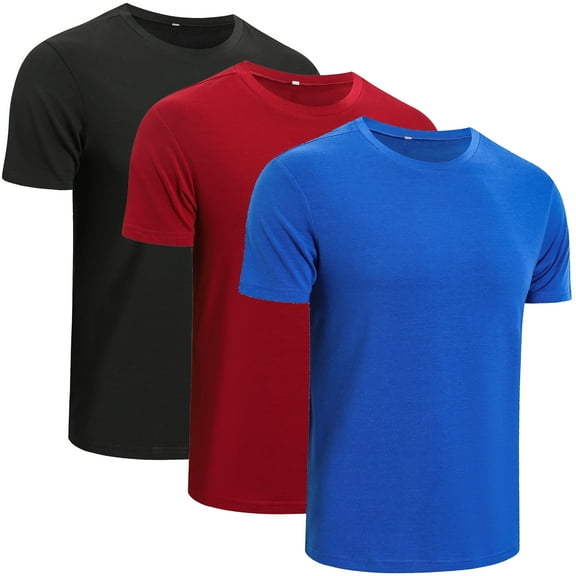 Running Top Men Casual Shirts Workout Plain Gym Moisture Wicking Active Athletic Short Sleeve T-Shirts