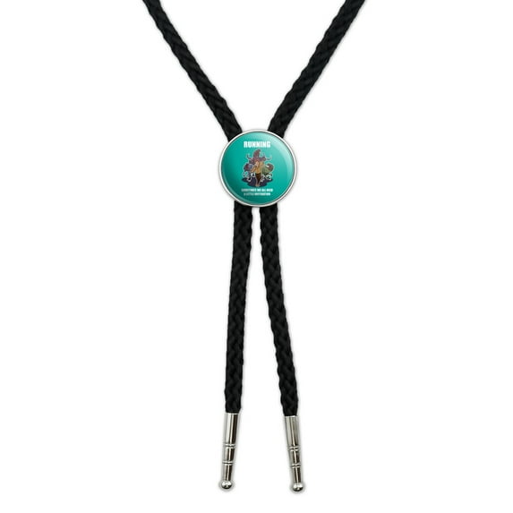 Running Velociraptors Dinosaurs Inspiration Sometimes Need a Little Motivation Western Southwest Cowboy Necktie Bow Bolo Tie