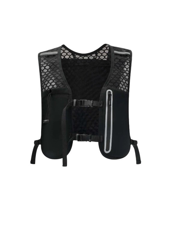 Running Vest Backpack, Lightweight Running Pack with Phone Holder and Bottle Pocket, Reflective Adjustable Running Vest for Marathon, Hiking, Cycling, Men Women