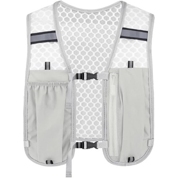 Running Vest Hydration Backpack for Men Women, Lightweight Breathable Hydration Packs, Adjustable Chest Straps Daypack, Reflective Water Running Vest for Trail, Marathon, Hiking, Cyclinggray