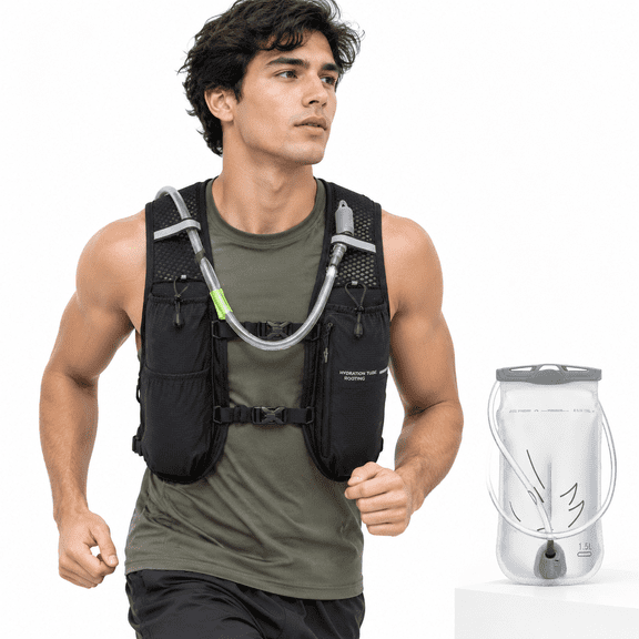 Running Vest With 1.5l Water Bladder Hydration Pack