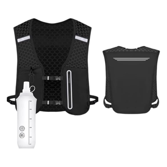 Running Vest for Men Women, Hydration Pack Backpack with 500ml Bottle, Adjustable Marathon Vest with Phone Holder, Lightweight Running Water Backpack