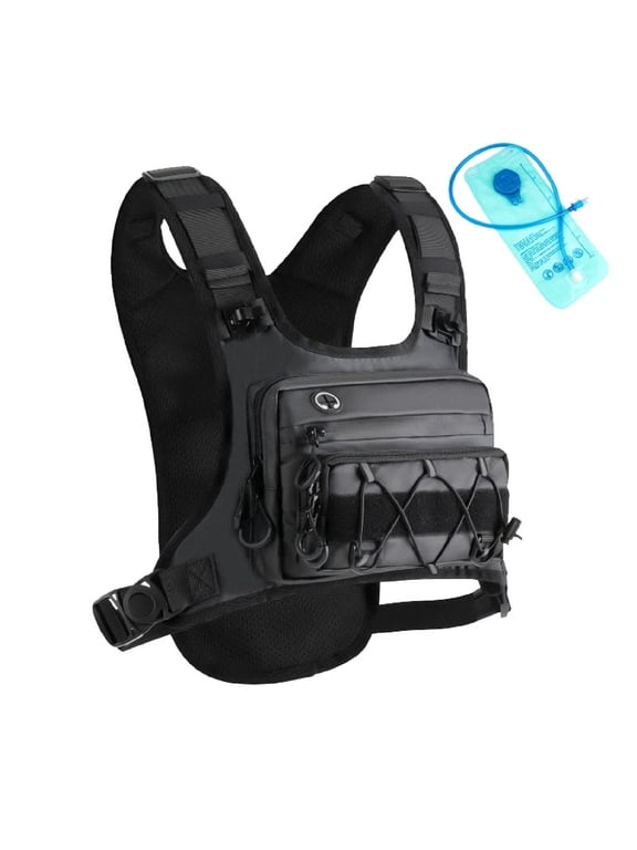 Running Vest with 2L Hydration Water Bladder, Lightweight Breathable Chest Pack for for Trail Running, Hiking, Cycling & Skiing
