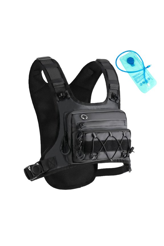 Running Vest with 2L Hydration Water Bladder, Lightweight Breathable Chest Pack for for Trail Running, Hiking, Cycling & Skiing