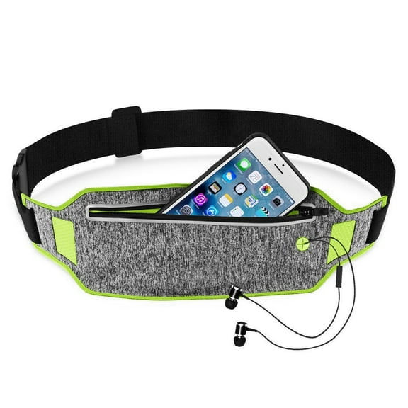 Running Waist Pack, Epicgadget Water Resistant Lightweight Reflective Runner Belt Sports Adjustable Fanny Pack Waistband (Green)
