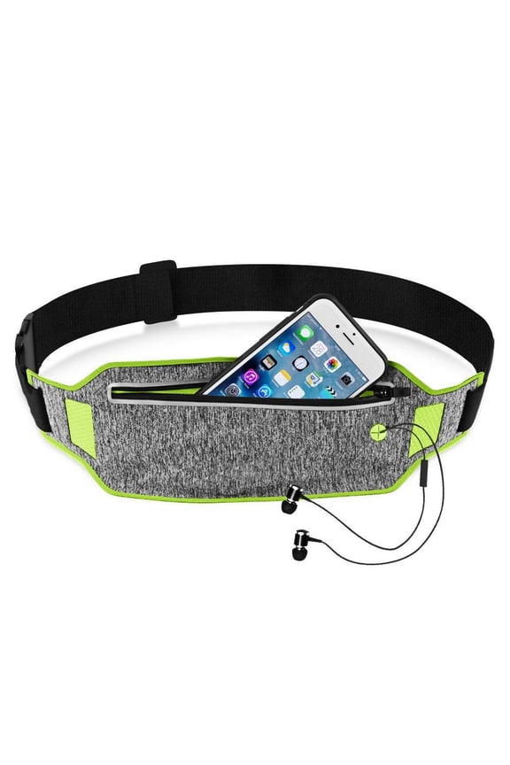 Running Waist Pack, Epicgadget Water Resistant Lightweight Reflective Runner Belt Sports Adjustable Fanny Pack Waistband (Green)