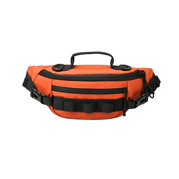 Running Waist Pack Lightweight with Adjustable Belt Casual Shoulder Bag Devices Classic Durable for Cycling Sports Walking Workout Hiking Orange
