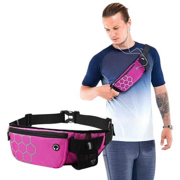 Running Waist Pack with Water Bottle Holder | Waterproof Close-Fitting Sports Fanny Pack for Phone Keys | Lightweight Unisex Gear for Marathons Outdoor Fitness | 1pc | 27x14cm
