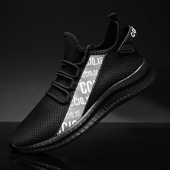 Running Walking Shoes Tennis Slip On Fashion Sneakers Men Sport Workout Gym Shoes Womens Athletic Hiking Nurse Non Slip Lightweight Breathable Shoes Black