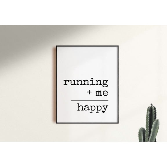 Running Wall Art Runner Marathon Athletics Athletes Lovers Poster, Unframed Poster Size 12x18