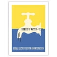 thumbnail image 1 of Running Water - Rural Electrification Administration - Vintage Advertising Poster by Lester Beall c.1937 - Fine Art Matte Paper Print (Unframed) 18x24in, 1 of 4