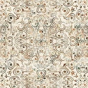 Running Wild Tooled Leather Cream Cotton Fabric