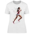 thumbnail image 1 of Running Woman Low Polygonal T-Shirt Women -Image by Shutterstock, Female Small, 1 of 2