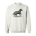 thumbnail image 1 of Running Zebra Sketch Sweatshirt Women - Women Sweatshirt, White, Medium, 1 of 4