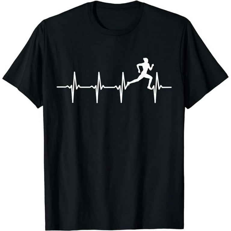 Running Heartbeat T-Shirt For Runners & Joggers Running Heartbeat T-Shirt For Runners & Joggers