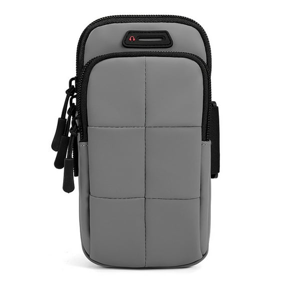 Running mobile phone arm bag Universal fitness equipment for men and women Wrist arm sports mobile phone arm sleeve-dark grey