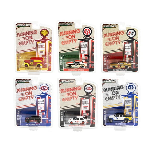 "Running on Empty" 6 piece Set Series 14 1/64 Diecast Model Cars by Greenlight