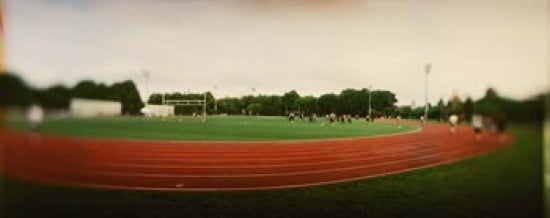 Running track in a park McCarran Park Greenpoint Brooklyn New York City New York State USA Canvas Art - Panoramic Images (30 x 12)