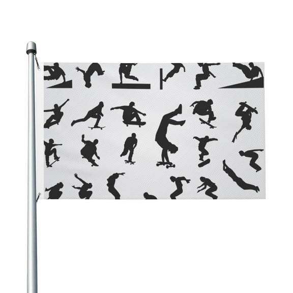 Runningway Cool Parkour Sports Extreme Flag Double Sided Printed 3x5 Ft Flag Banner Suitable For Yard Outdoor Party Decorative