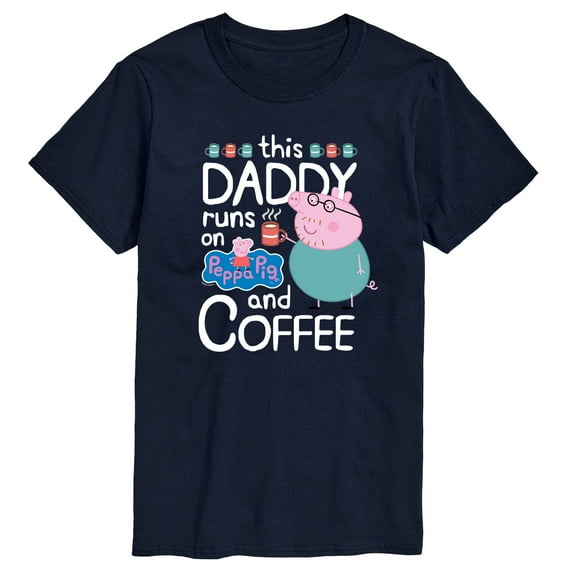 Runs On Coffee Daddy  - Men's Short Sleeve Graphic T-shirt
