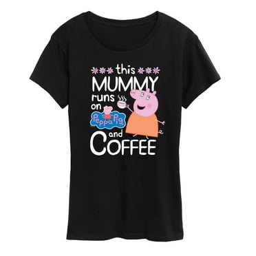 Runs On Coffee Mummy  - Women's Short Sleeve Graphic T-shirt