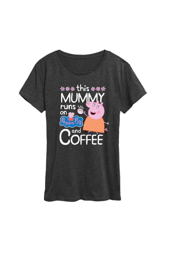 Runs On Coffee Mummy - Women's Short Sleeve Graphic T-shirt