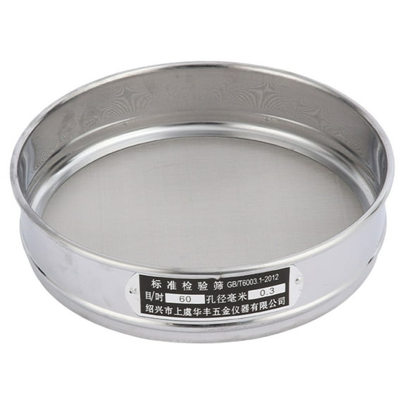 Runskmd 60 Mesh Sieve, 7.87 Inch Stainless Steel Fine Mesh Sieve, Stackable Test Sifter for Industrial Laboratory Homes Fine Stainless Steel