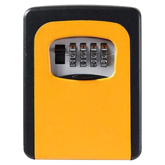 Runskmd Key Lock Box Wall Mounted,4 Digit Combination Weatherproof Lockbox for Outside House,5 Keys Large Capacity Lockbox,Key Safe Security Storage Lock Box with Resettable Code for Garage