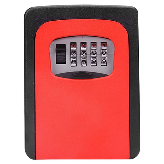 Runskmd Key Lock Box Wall Mounted,4 Digit Combination Weatherproof Lockbox for Outside House,5 Keys Large Capacity Lockbox,Key Safe Security Storage Lock Box with Resettable Code for Garage