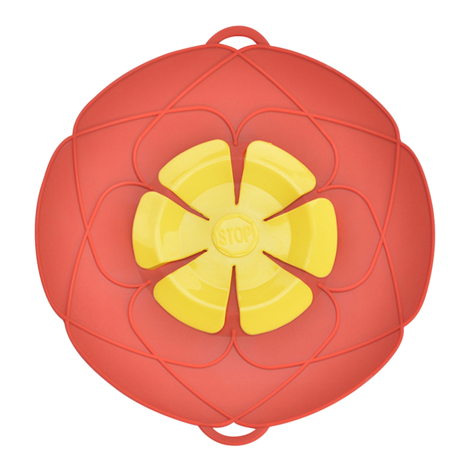 Cabilock 2-Pack Silicone Rooster Lid Lifters - Pot Lid Holders To Prevent Boil Overs, Red, 8x8cm