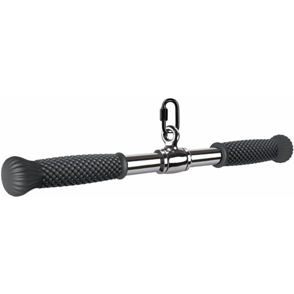 Runstore Revolving Straight Bar with Non-Slip Handle, Lat Pull Down Bar Cable Attachment, Support up to 880 lbs