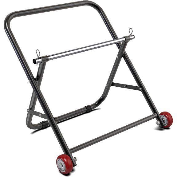 Runstore Wire Spool Rack Portable Cable Caddy with Wheels for Spool, Folds Flat for Compact Storage, 100 lbs Capacity