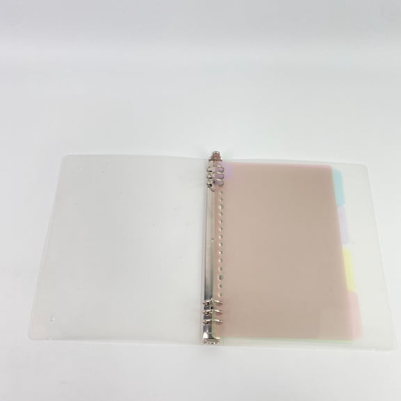 Runvica Ultra durable 6-ring Loose-leaf binders, circular ring binder, customizable view cover with inner pocket