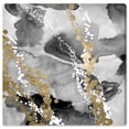 thumbnail image 1 of Runway Avenue Abstract Wall Art Canvas Prints 'Even More Love SILVER GOLD' Watercolor - Black, Gold, 1 of 4