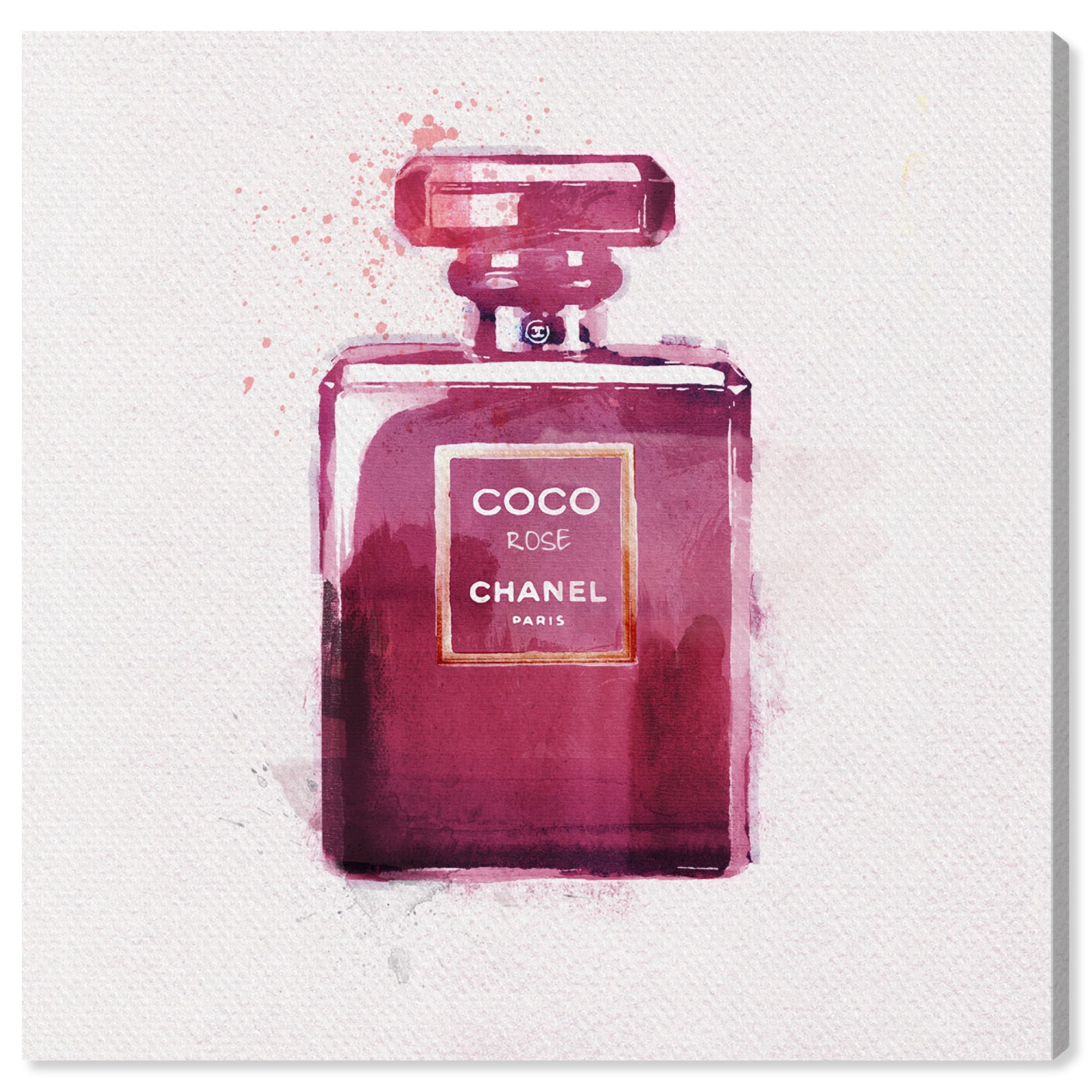 Wynwood Studio Fashion and Glam Wall Art Canvas Prints 'Coco Rose' Perfumes  - Pink, White 