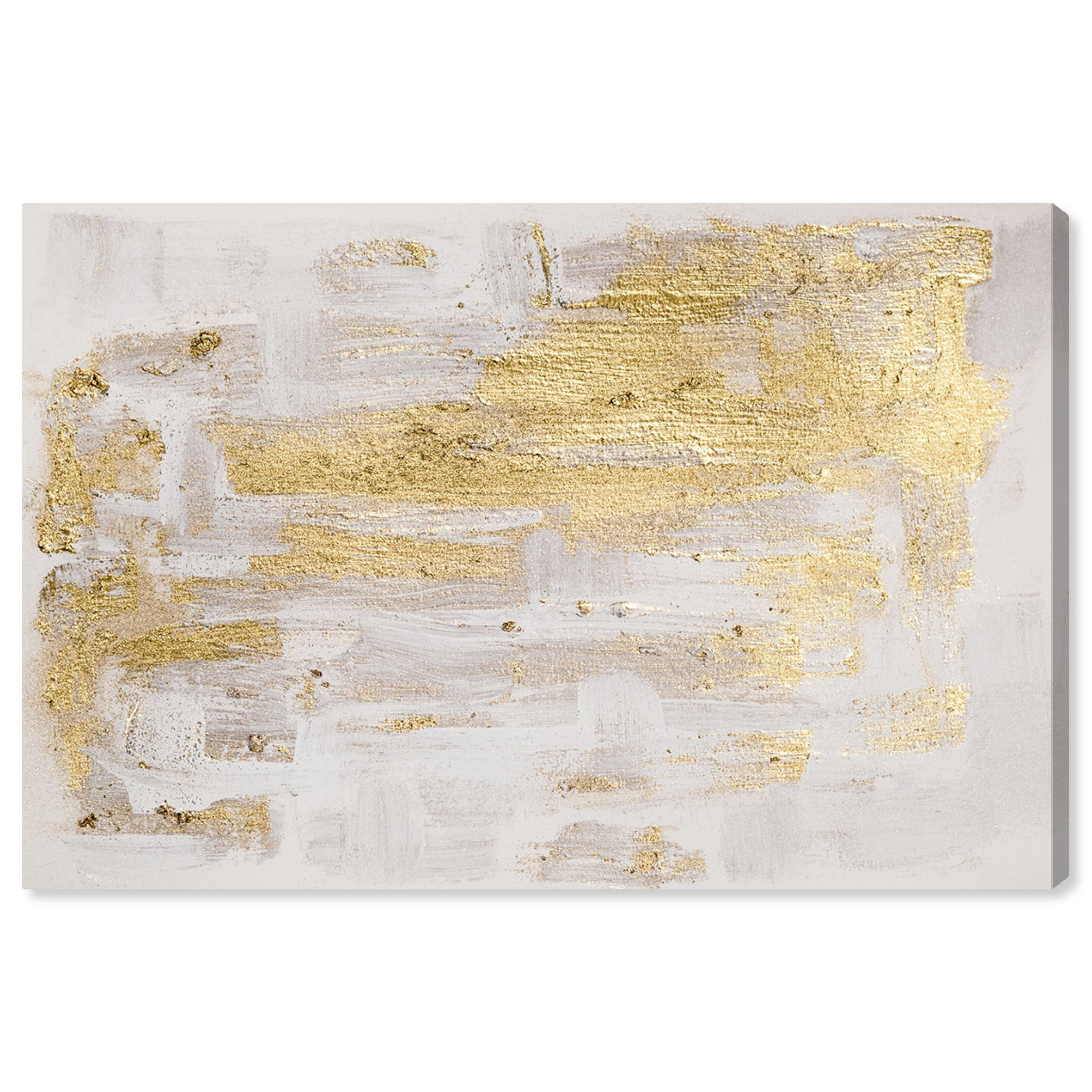 Runway Avenue Fashion and Glam Wall Art Canvas Prints 'LV Gold' Handbags -  Gold, White 