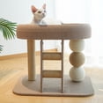 thumbnail image 1 of Cat Tree Runway Circle Design, All-in-One Sisal Scratching Post Ladder & Cat Condo, Durable Scratch-Resistant Cat Furniture for Indoor Cats, 1 of 6