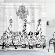 Runway Glamour: Fashionable Mannequins and Supermodels Steal the Show on this Chic Shower Curtain