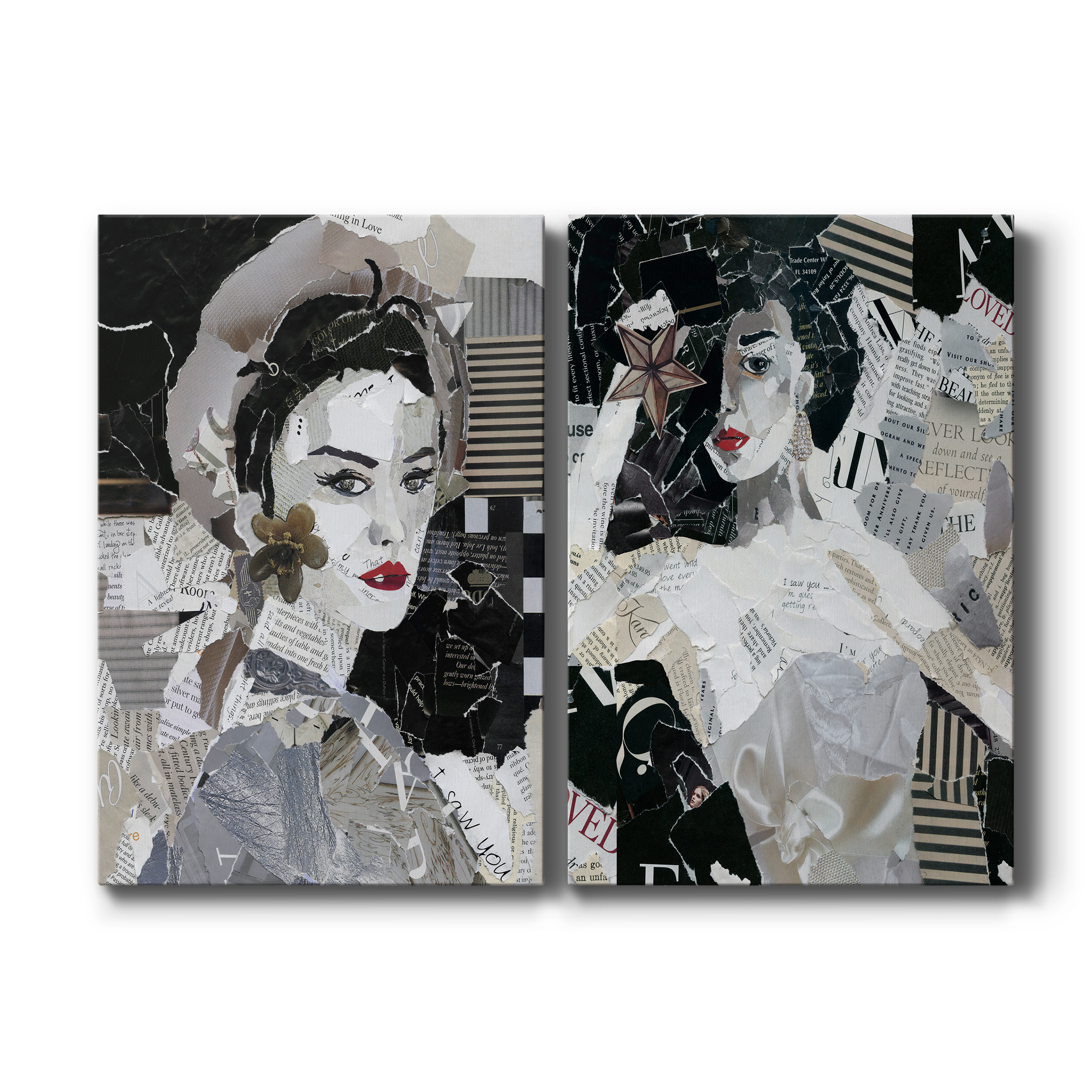 Runway Pause Premium Gallery Wrapped Canvas - Ready to Hang - Set of 2 - 32 x 48 Each