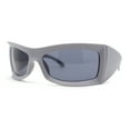 thumbnail image 1 of Runway XXL Oversized Wrap Around Exaggerated Sport Sunglasses Grey - Black, 1 of 4