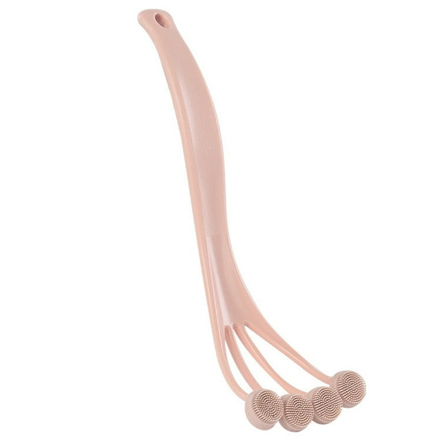 Runwin Shower Brush with Long Handle Silicone Bath Brush for Back Feet Foot Skin Soft Massage