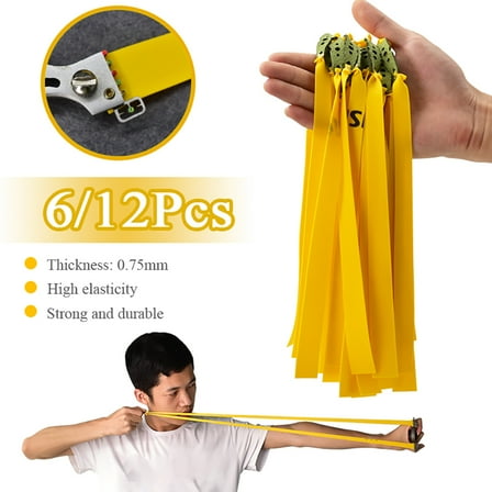 Runzkzy 0.75mm Slingshot - Rubber Band Replacement Flat Slingshot Elastic Band