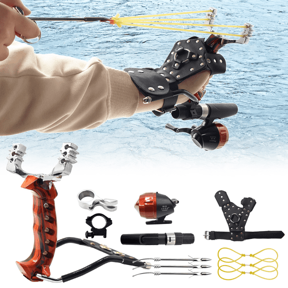 Runzkzy Adult Hunting Fish Shooting Wrist Slingshot Outdoor Shooting Practice Fish Catapult