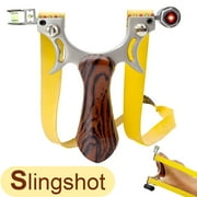 Runzkzy Alloy Fast Compression Flat Leather Slingshot Outdoor Laser Shooting No Strap Slingshot