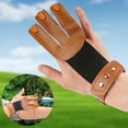 thumbnail image 1 of Runzkzy Archery Shooting Protective Gear Three Finger Finger Guard Cowhide Archery Shooting Protective Cover, 1 of 8
