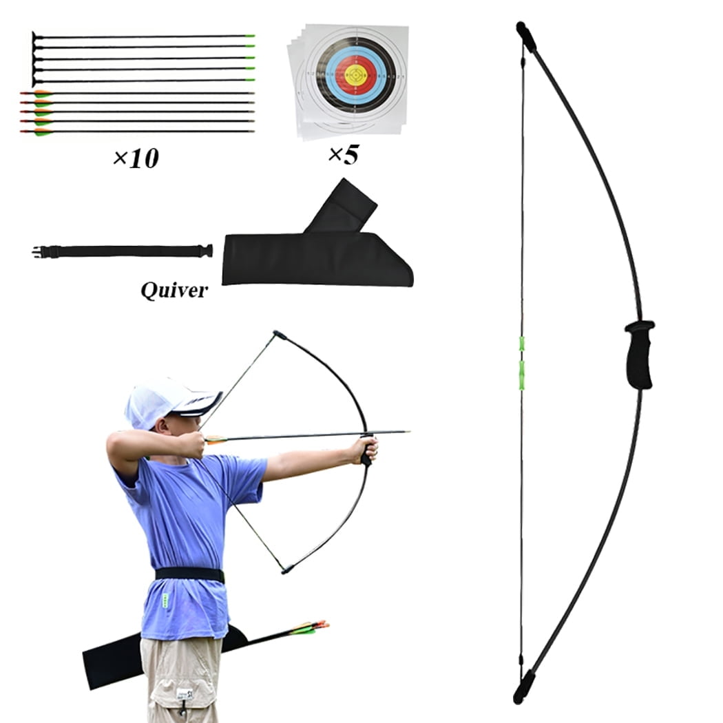 Runzkzy Beginner Teenagers Hunting and Shooting Bow Arrow Crossbow Target Suction Cup Package Teenagers Small Bow Package