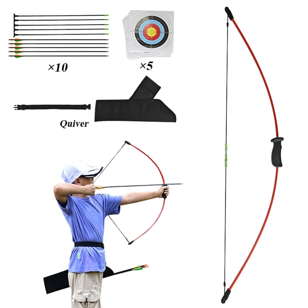 Runzkzy Beginner Teenagers Hunting and Shooting Bow Arrow Crossbow Target Suction Cup Package Teenagers Small Bow Package