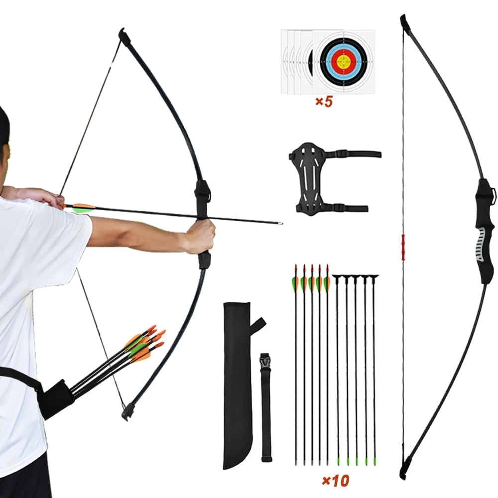 Runzkzy Bow and Arrow for Teens Beginner Archery Shooting Practice