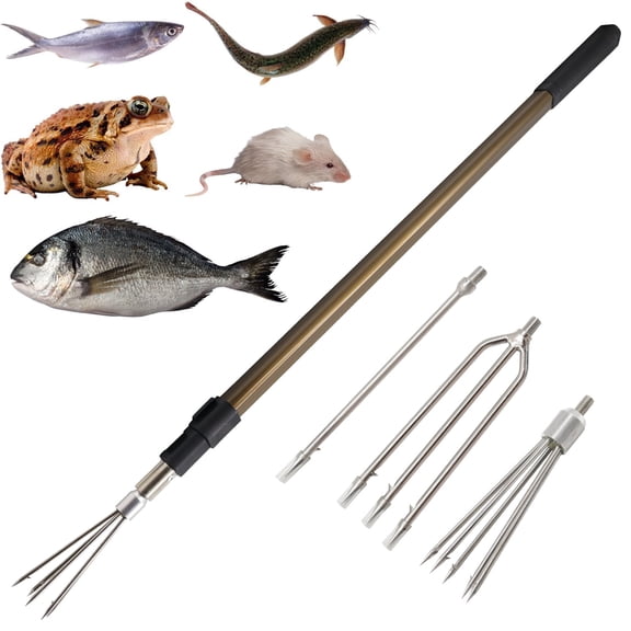 Runzkzy Fishing Harpoon Telescopic Long Rod Fork Hook Used for Fork Fish Frog Toad Bullfrog